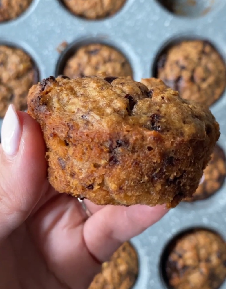 Muffins χωρίς ζάχαρη με  μπανάνα & σοκολάτα | Nutrition Home