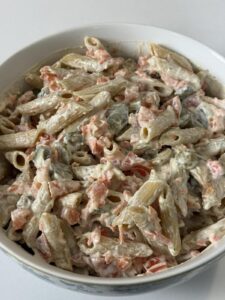 nutrition, nutritionhome, nutrition home, nutritionist, dietitian, easy recipes, pasta salad, σαλάτα ζυμαρικών με γιαούρτι, διαιτολόγος, διατροφολόγος, εύκολη συνταγλη, σαλάτα ζυμαρικών, Vegetarian, χορτοφαγική συνταγή