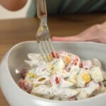nutrition home, nutritionhome, nutritionist, dietitian, easy recipes, εύκολες συνταγές, μακαρονοσαλάτα, σαλάτα ζυμαρικών, σαλάτα ζυμαρικών με σως φέτας, vegetarian, καλοκαιρινές συνταγές, διαιτολόγος, διατροφολόγος, pasta salad, feta